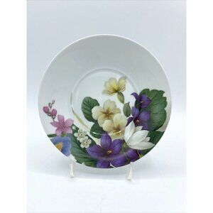 Limoges Narcissus Saucer 5.75” BILL GOLDSMITH Floral Porcelain France 1986